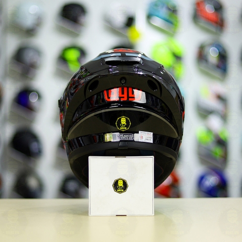 Mũ Fullface EGO E81 Đen Bóng + Tem AGV MYTH V1 Đỏ FREESHIP