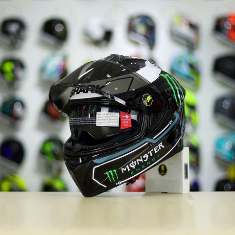 Mũ Fullface EGO E81 Đen Bóng + Dán Tem Decal Shark Race Pro Lorenzo FREESHIP