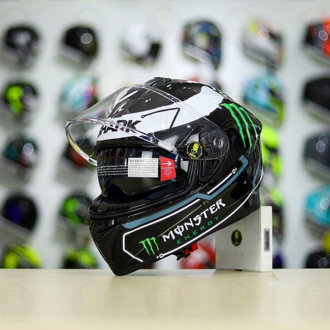 Mũ Fullface EGO E81 Đen Bóng + Dán Tem Decal Shark Race Pro Lorenzo FREESHIP