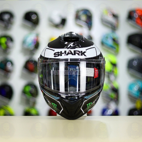 Mũ Fullface EGO E81 Đen Bóng + Dán Tem Decal Shark Race Pro Lorenzo FREESHIP