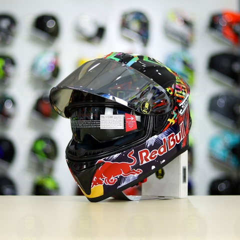 Mũ Fullface EGO E81 Đen Bóng + Dán Tem Decal Shoei M93 Water Color FREESHIP