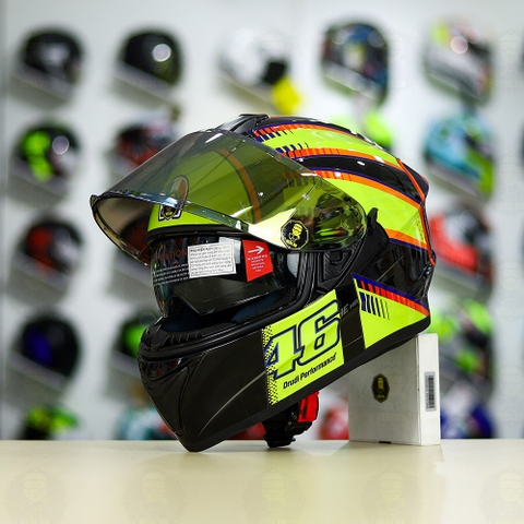 Mũ Fullface EGO E81 Đen Bóng + Dán Tem Decal AGV SOLELUNA FREESHIP