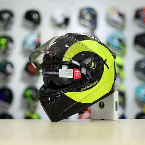 Mũ Fullface EGO E81 Đen Bóng + Dán Tem Decal AGV Soleluna 2018 FREESHIP