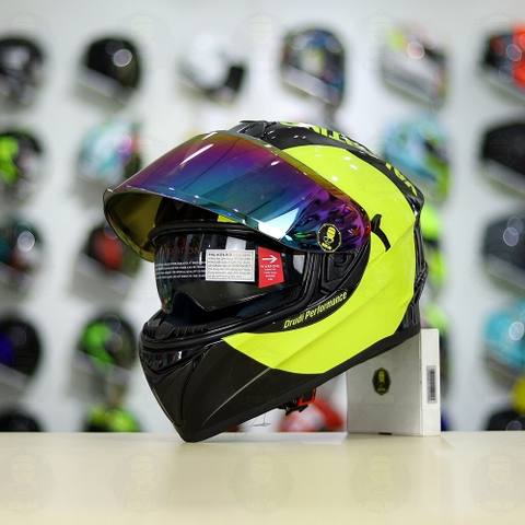 Mũ Fullface EGO E81 Đen Bóng + Dán Tem Decal AGV Soleluna 2018 FREESHIP