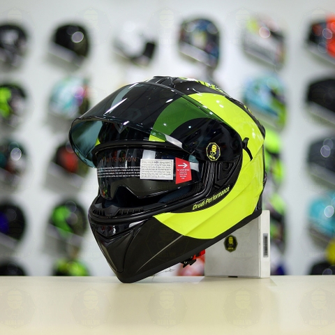 Mũ Fullface EGO E81 Đen Bóng + Dán Tem Decal AGV Soleluna 2018 FREESHIP