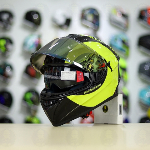 Mũ Fullface EGO E81 Đen Bóng + Dán Tem Decal AGV Soleluna 2018 FREESHIP