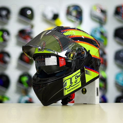 Mũ Fullface EGO E81 Đen Bóng + Dán Tem Decal AGV SOLELUNA FREESHIP