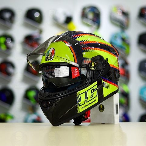 Mũ Fullface EGO E81 Đen Bóng + Dán Tem Decal AGV SOLELUNA FREESHIP