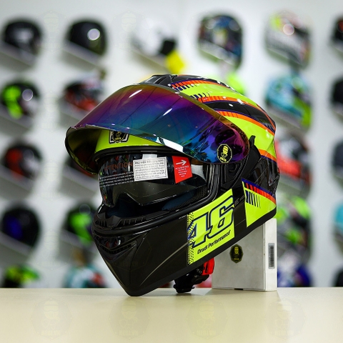 Mũ Fullface EGO E81 Đen Bóng + Dán Tem Decal AGV SOLELUNA FREESHIP