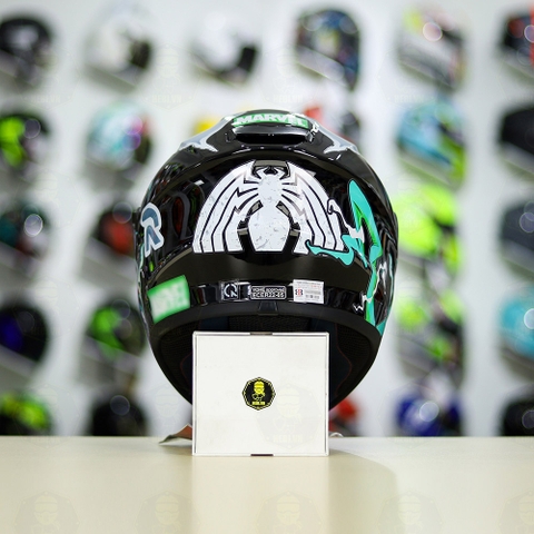 Mũ Fullface EGO E81 Đen Bóng + Dán Tem Decal Venom V2 Độc Tố FREESHIP
