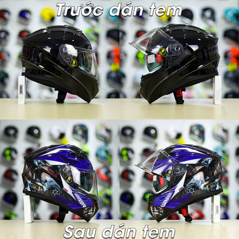 Tem Decal Honda Winner Xanh GP Cho Yohe 978 plus & Roc 01 - Không Nón - FREESHIP