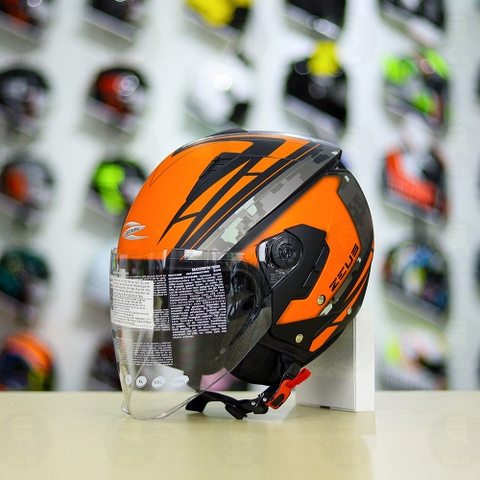 Mũ 3/4 Zeus 205 T1 Cam Camo Nhám FREESHIP