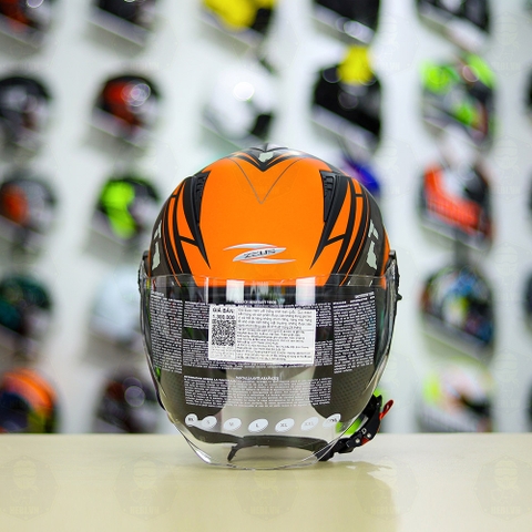 Mũ 3/4 Zeus 205 T1 Cam Camo Nhám FREESHIP