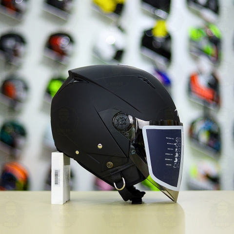 Mũ 3/4 Zeus 205 Đen Nhám FREESHIP