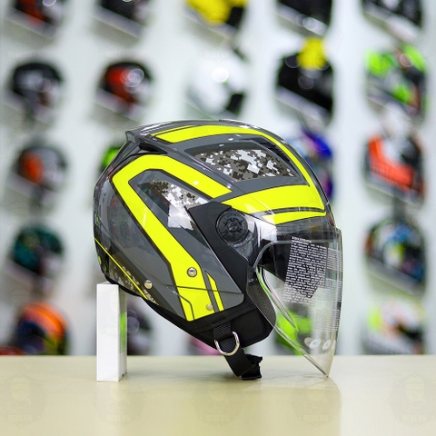 Mũ 3/4 Zeus 205 Camo Vàng Bóng FREESHIP