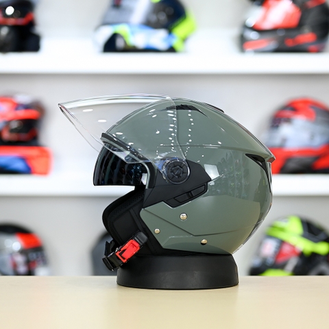 Mũ 3/4 Zeus 205 Xi Măng Bóng