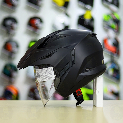 Mũ 3/4 Zeus 613B Đen Nhám FREESHIP