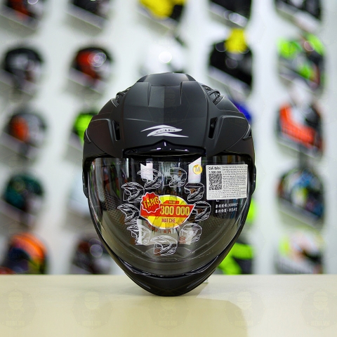 Full Bộ Mũ Zeus 613b + Mái Che + Hàm Đen Nhám FREESHIP