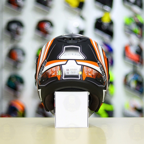 Combo Mũ 3/4 ZEUS 613b Trắng Cam Đen Nhám Độ Khóa Chống Trộm