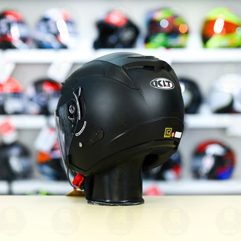 Nón 3/4 2 kính KLT VENOM Đen Nhám FREESHIP