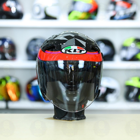 Nón 3/4 2 kính KLT VENOM Espargaro Fuxia FREESHIP