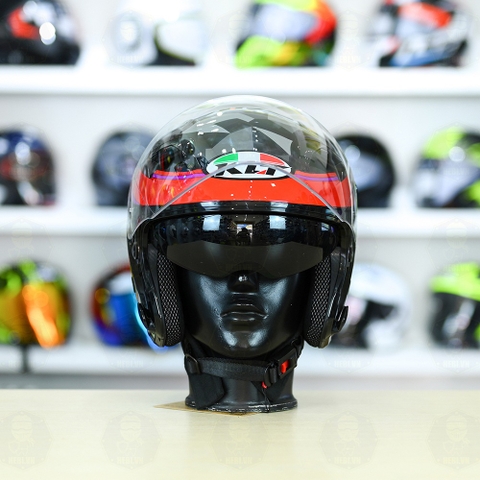 Nón 3/4 2 kính KLT VENOM Espargaro Fuxia FREESHIP