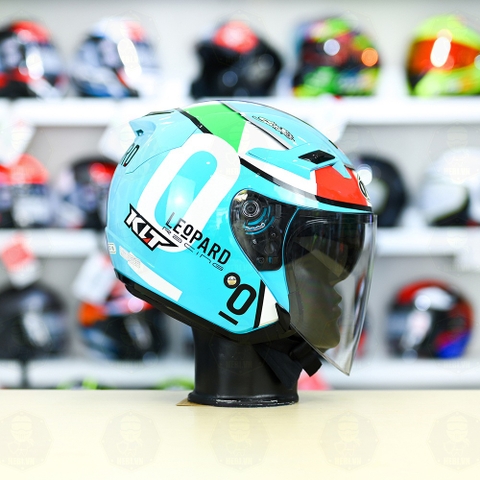 Nón 3/4 2 kính KLT VENOM LEOPARD FREESHIP