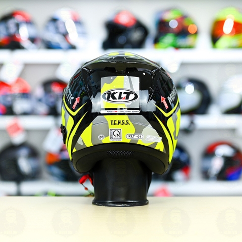 Nón 3/4 2 kính KLT VENOM MINETIC Vàng FREESHIP