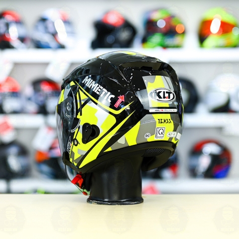 Nón 3/4 2 kính KLT VENOM MINETIC Vàng FREESHIP