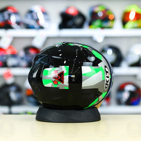 Nón 3/4 2 kính KLT VENOM MINETIC Xanh Lá FREESHIP