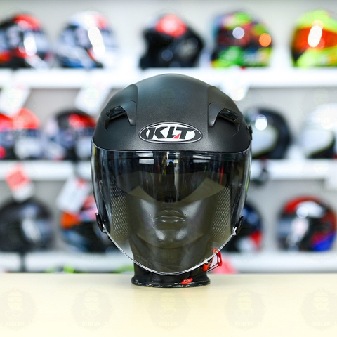 Nón 3/4 2 kính KLT VENOM Xám Nhám FREESHIP