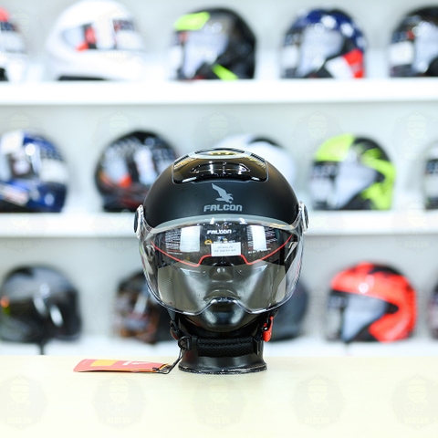 Nón 1/2 Falcon BEE Đen Nhám FREESHIP