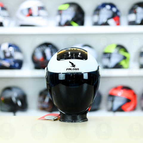 Nón 1/2 Falcon BEE Trắng Bóng FREESHIP