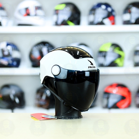 Nón 1/2 Falcon BEE Trắng Bóng FREESHIP