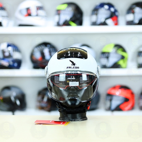 Nón 1/2 Falcon BEE Trắng Bóng FREESHIP