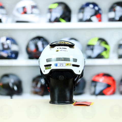 Nón 1/2 Falcon BEE Trắng Bóng FREESHIP