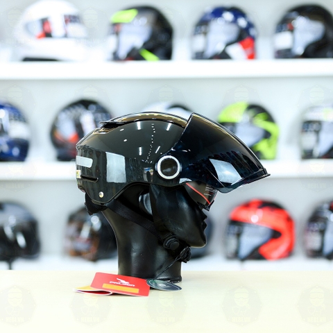 Nón 1/2 Falcon BEE Xám Nhớt Bóng FREESHIP