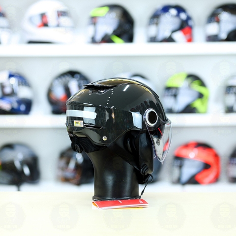 Nón 1/2 Falcon BEE Xám Nhớt Bóng FREESHIP