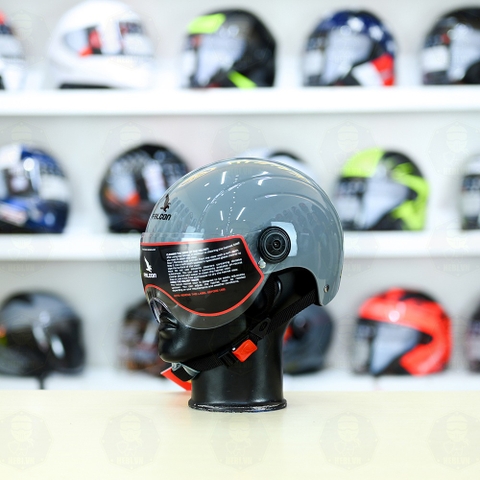 Nón 1/2 Falcon F09 Xi Măng Bóng FREESHIP