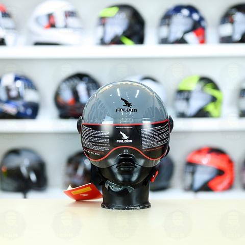 Nón 1/2 Falcon F09 Xi Măng Bóng FREESHIP