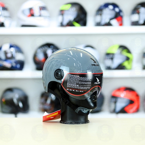 Nón 1/2 Falcon F09 Xi Măng Bóng FREESHIP