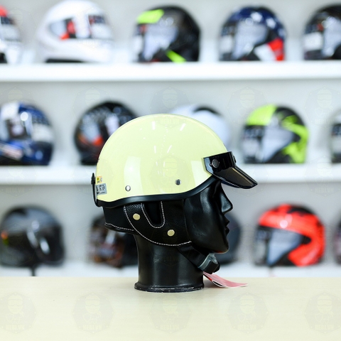 Nón 1/2 Falcon F10 Vàng Bóng FREESHIP