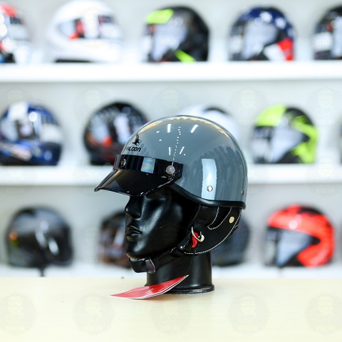 Nón 1/2 Falcon F10 Xi Măng Bóng FREESHIP