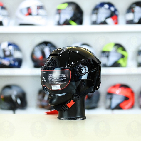 Nón 1/2 Falcon F19 Đen Bóng FREESHIP