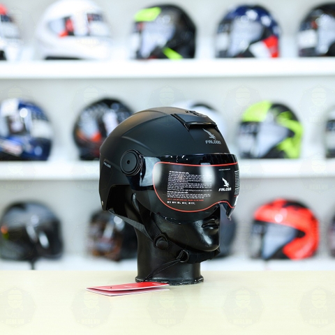 Nón 1/2 Falcon F19 Đen Nhám FREESHIP