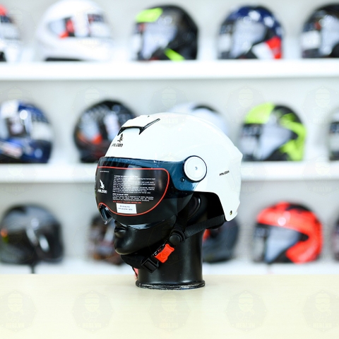 Nón 1/2 Falcon F19 Trắng Bóng FREESHIP