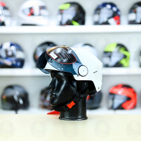 Nón 1/2 Falcon F19 Trắng Bóng FREESHIP