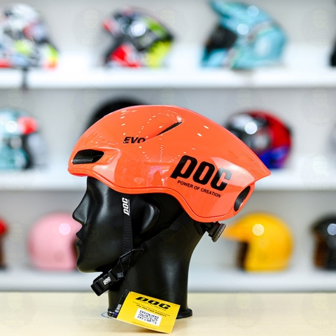Nón POC Evo Freesize FREESHIP -  Cam Đỏ Bóng