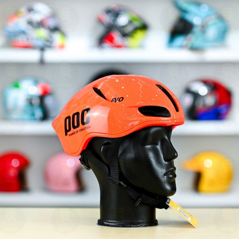 Nón POC Evo Freesize FREESHIP -  Cam Đỏ Bóng