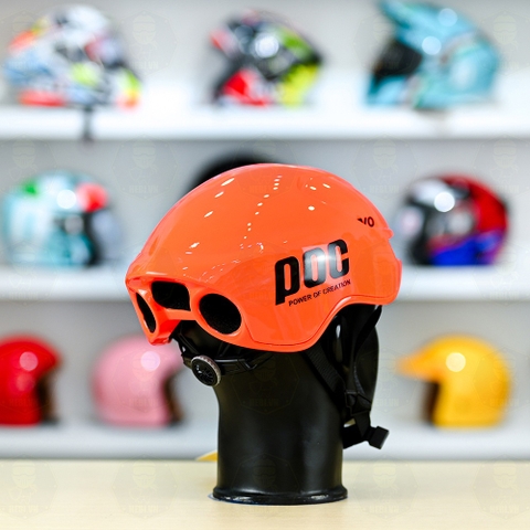 Nón POC Evo Freesize FREESHIP -  Cam Đỏ Bóng